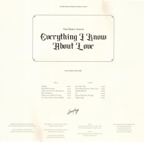Laufey (2) : Everything I Know About Love (LP, Album)