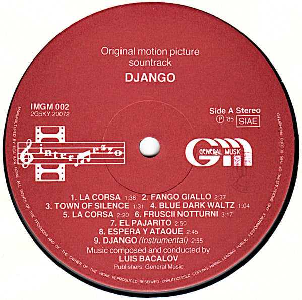 Luis Bacalov : Django - Original Motion Picture Soundtrack (LP, Album, Ltd, RM)