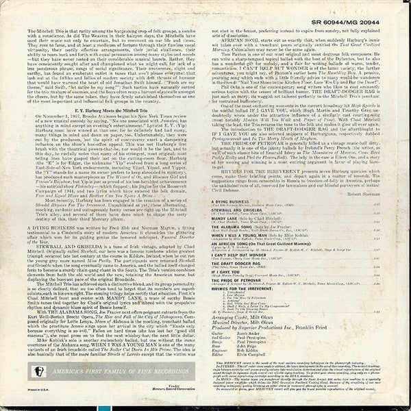 The Mitchell Trio* : The Slightly Irreverent Mitchell Trio (LP, Album, Mono, Ric)