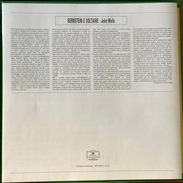 Leonard Bernstein - Jerry Hadley, June Anderson, Christa Ludwig, Adolph Green, Nicolai Gedda, Della Jones, Kurt Ollmann, London Symphony Orchestra & London Symphony Chorus, Leonard Bernstein : Candide (2xLaserdisc, 12", PAL, thr + Box)