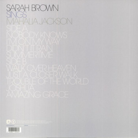Sarah Brown : Sings Mahalia Jackson (LP, Album)