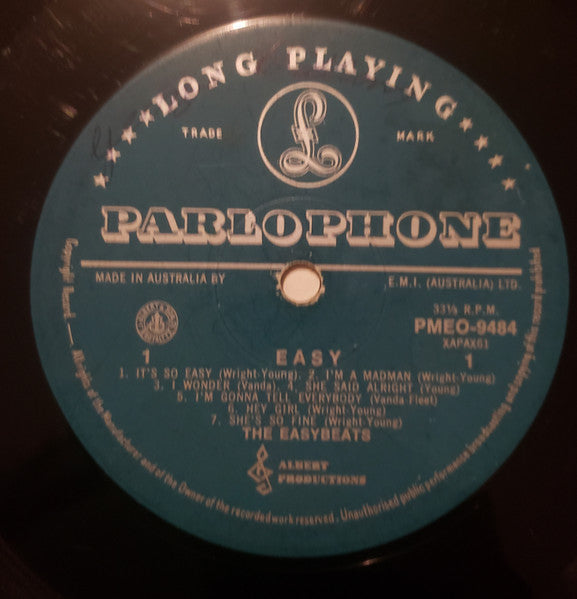 The Easybeats : Easy  (LP, Mono)