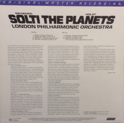 Holst*, Sir Georg Solti*, London Philharmonic Orchestra : The Planets (LP, Album, RE, RM)