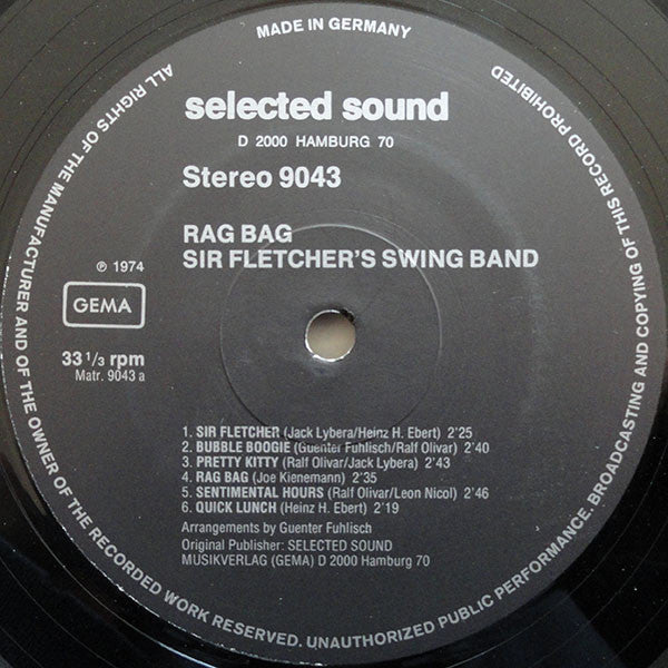 Sir Fletcher's Swing Band : Rag Bag (LP)