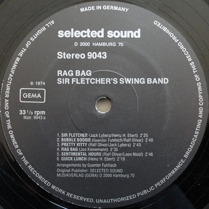 Sir Fletcher's Swing Band : Rag Bag (LP)