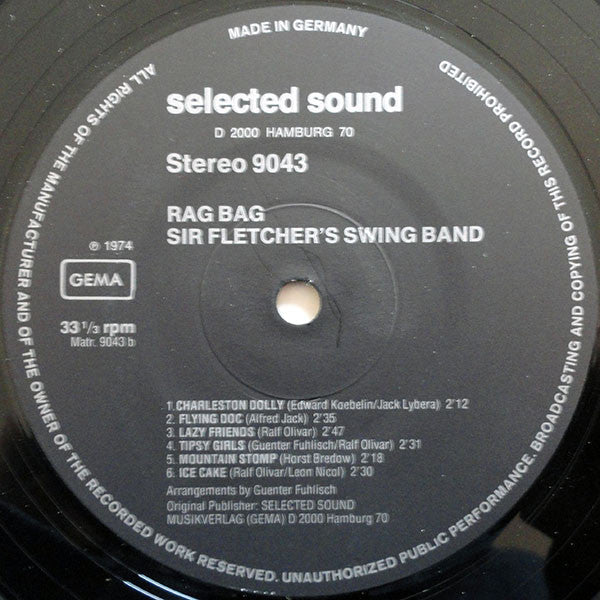 Sir Fletcher's Swing Band : Rag Bag (LP)