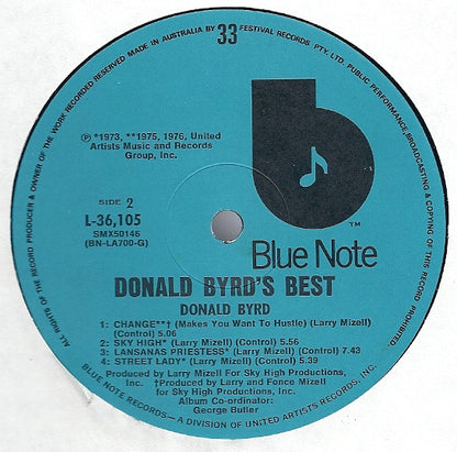 Donald Byrd : Donald Byrd's Best (LP, Comp)