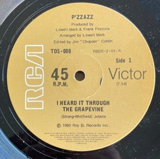 P'zzazz : I Heard It Through The Grapevine / You Taught Me To Dance (12")