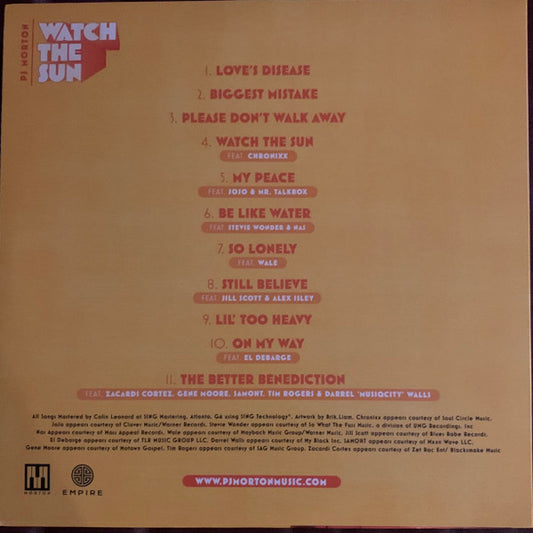 PJ Morton : Watch The Sun (LP, Album)