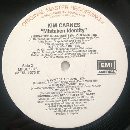 Kim Carnes : Mistaken Identity (LP, Album, Ltd, RE, RM)