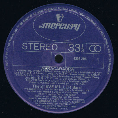 The Steve Miller Band* : Abracadabra (LP, Album)