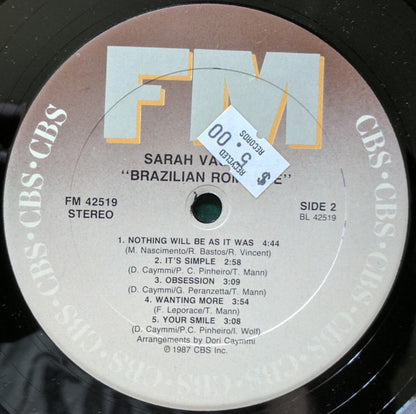 Sarah Vaughan With Milton Nascimento : Brazilian Romance (LP, Album)