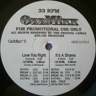 Various : OzzMixx 5 (12", Promo)