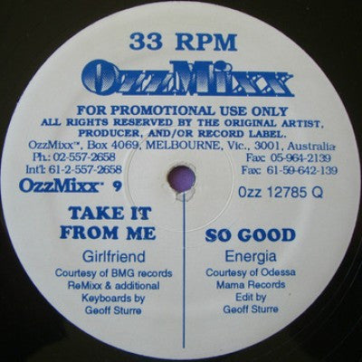 Various : OzzMixx 9 (12", Promo)