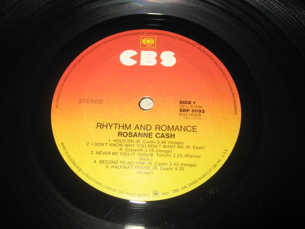 Rosanne Cash : Rhythm And Romance (LP, Album)