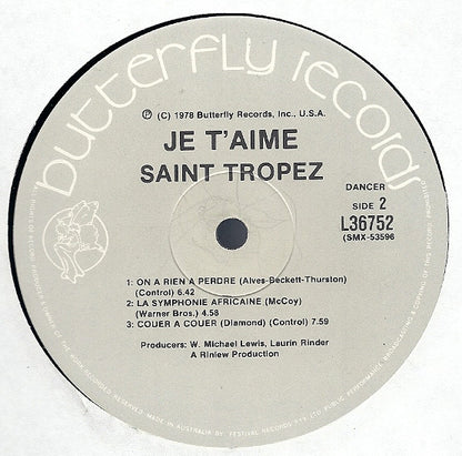 Saint Tropez : Je T'Aime (LP, Album)