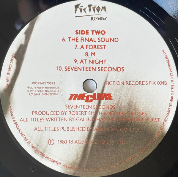 The Cure : Seventeen Seconds (LP, Album, RE, Tak)