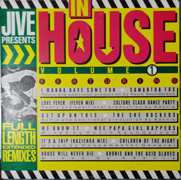 Various : Jive Presents In House Volume 1 (Full Length Extended Remixes) (LP, Comp)