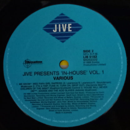 Various : Jive Presents In House Volume 1 (Full Length Extended Remixes) (LP, Comp)