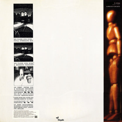 Go West : We Close Our Eyes (Total Overhang Mix) (12", Single, Ltd)