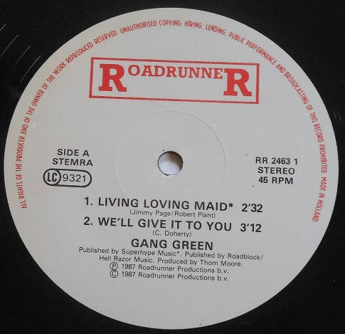 Gang Green : Living Loving Maid (12", Maxi)