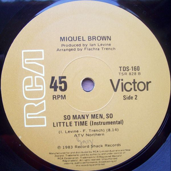 Miquel Brown : So Many Men, So Little Time (12")