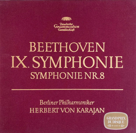 Ludwig van Beethoven, Berliner Philharmoniker, Herbert von Karajan : Symphonien 8 & 9 (2xLP, Album + Box)