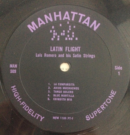 Luis Romero & His Satin Strings : Latin Flight (LP)