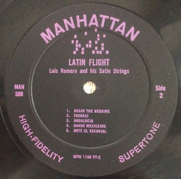 Luis Romero & His Satin Strings : Latin Flight (LP)