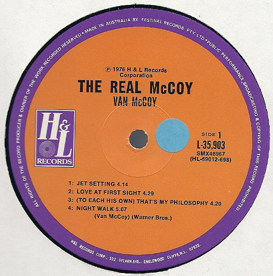Van McCoy : The Real McCoy (LP, Album, Fes)