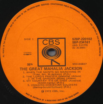 Mahalia Jackson : The Great Mahalia Jackson (2xLP, Comp, Gat)