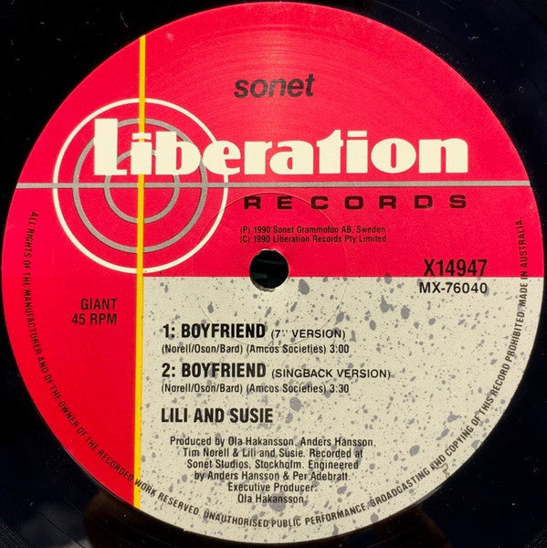 Lili & Sussie : Boyfriend (12", Single)