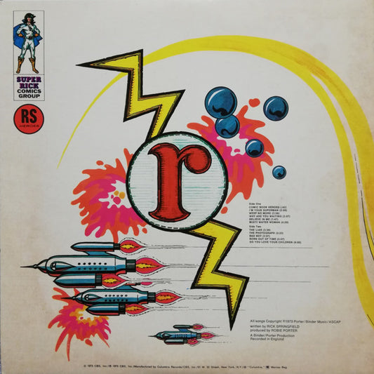 Rick Springfield : Comic Book Heroes (LP, Album, Gat)