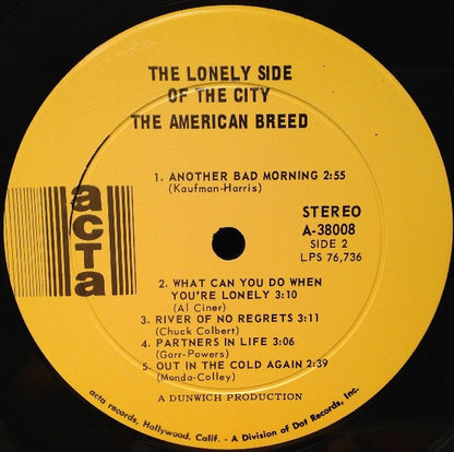 The American Breed : Lonely Side Of The City (LP, Album, Ind)