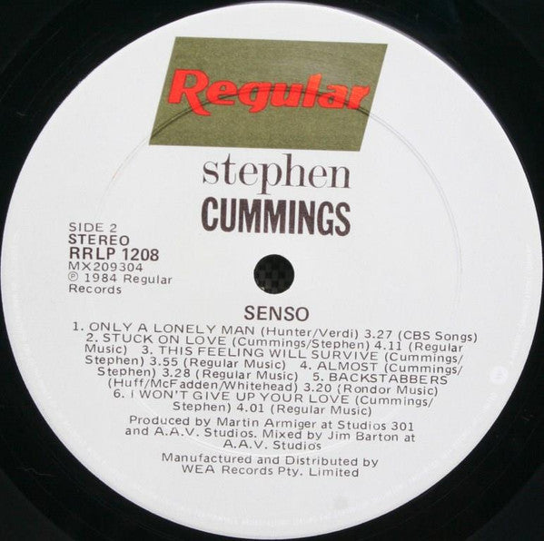 Stephen Cummings : Senso (LP, Album)