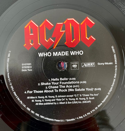 AC/DC : Who Made Who (LP, Album, Comp, RE, RM, 180)