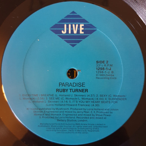 Ruby Turner : Paradise (LP, Album)