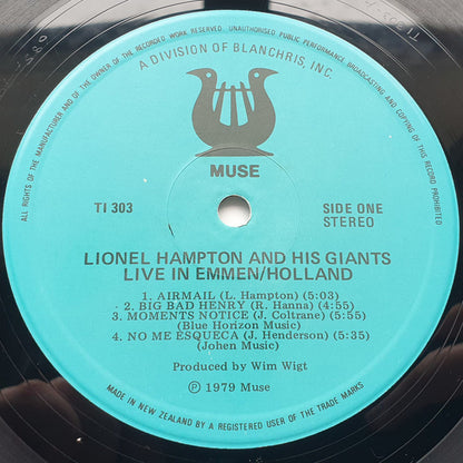 Lionel Hampton : Lionel Hampton And His Giants Live In Emmen/Holland (LP)
