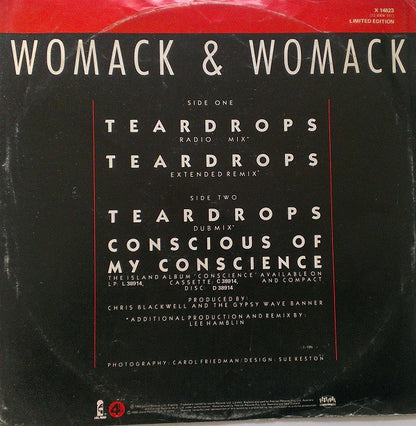 Womack & Womack : Teardrops (12", Single, Ltd)