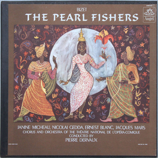 Georges Bizet - Janine Micheau, Nicolai Gedda, Ernest Blanc, Pierre Dervaux (2), Jacques Mars, Chœurs Du Théâtre National De L'Opéra Comique And Orchestre Du Théâtre National De L'Opéra-Comique : The Pearl Fishers (2xLP, Album, Mono, RP, Scr + Box)