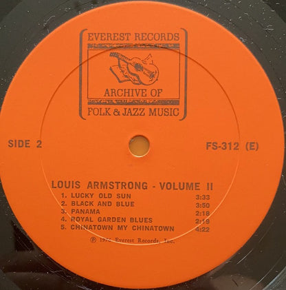 Louis Armstrong : Volume II (LP, Comp)