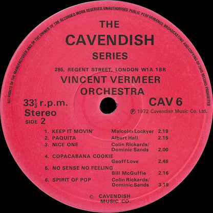 Vincent Vermeer Orchestra : Cavendish Series 6 (LP)