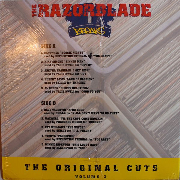 Various : The Razorblade Breaks: The Original Cuts Volume 3 (LP, Comp)