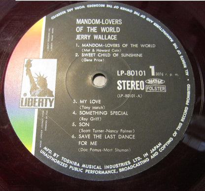 Jerry Wallace : Mandom - Lovers Of The World (LP, Comp, Red)