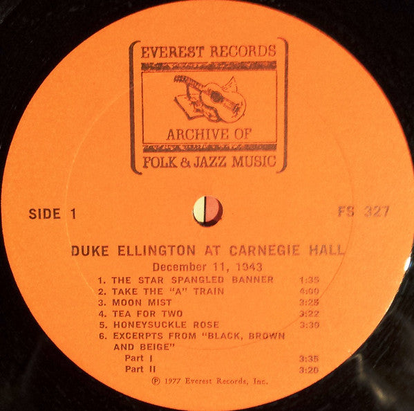 Duke Ellington : Duke Ellington At Carnegie Hall December 11, 1943 (LP, RE)