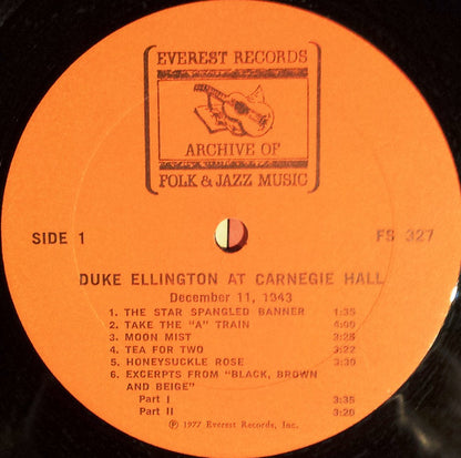 Duke Ellington : Duke Ellington At Carnegie Hall December 11, 1943 (LP, RE)