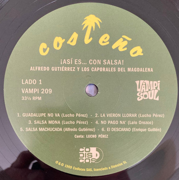 Alfredo Gutierrez, Los Caporales Del Magdalena : ¡Asi Es... Con Salsa! (LP)