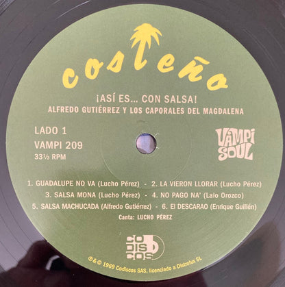 Alfredo Gutierrez, Los Caporales Del Magdalena : ¡Asi Es... Con Salsa! (LP)