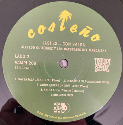 Alfredo Gutierrez, Los Caporales Del Magdalena : ¡Asi Es... Con Salsa! (LP)