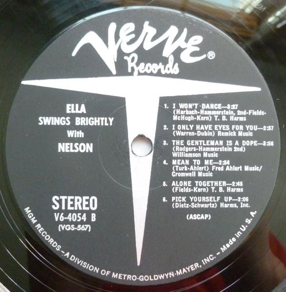 Fitzgerald* - Riddle* : Ella Swings Brightly With Nelson (LP, Album, MGM)